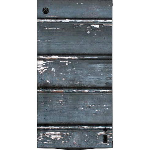 Chipped Blue Wood XBox Series X Digital Edition Console Skin